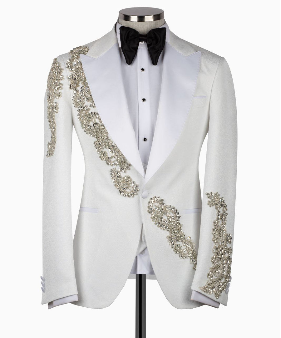 White camdin 3P SUIT