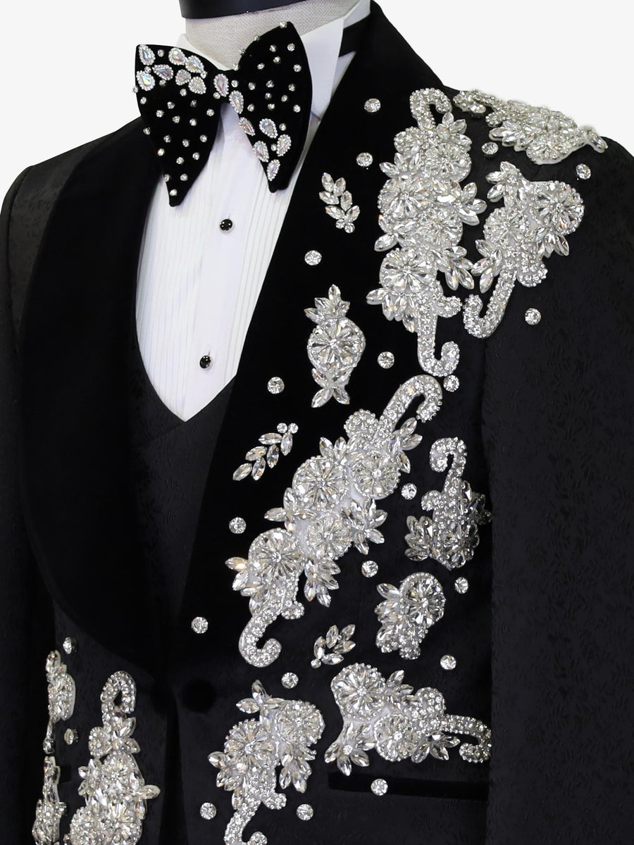 BLACK KIMONO CUSTOM MADE TUXEDO