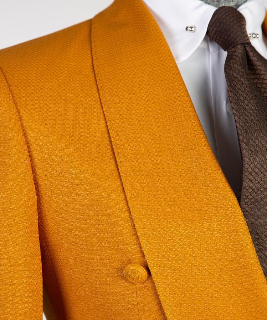 Paris Orange Double Breasted Suit