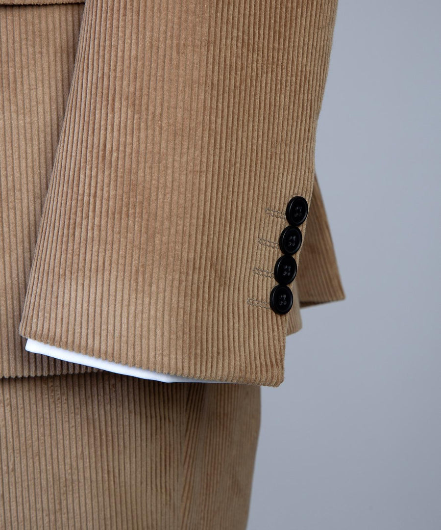 Brown corduroy double breasted