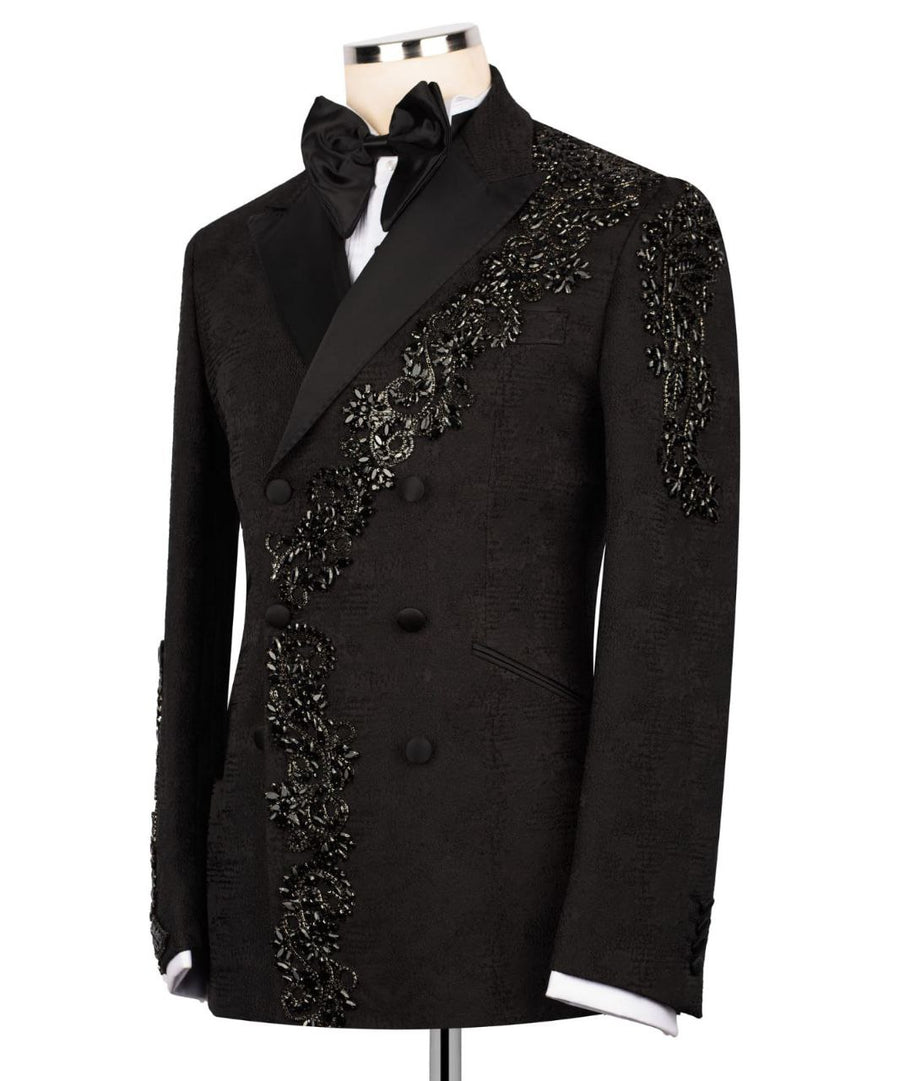 Black Laskin Double breasted Tuxedo