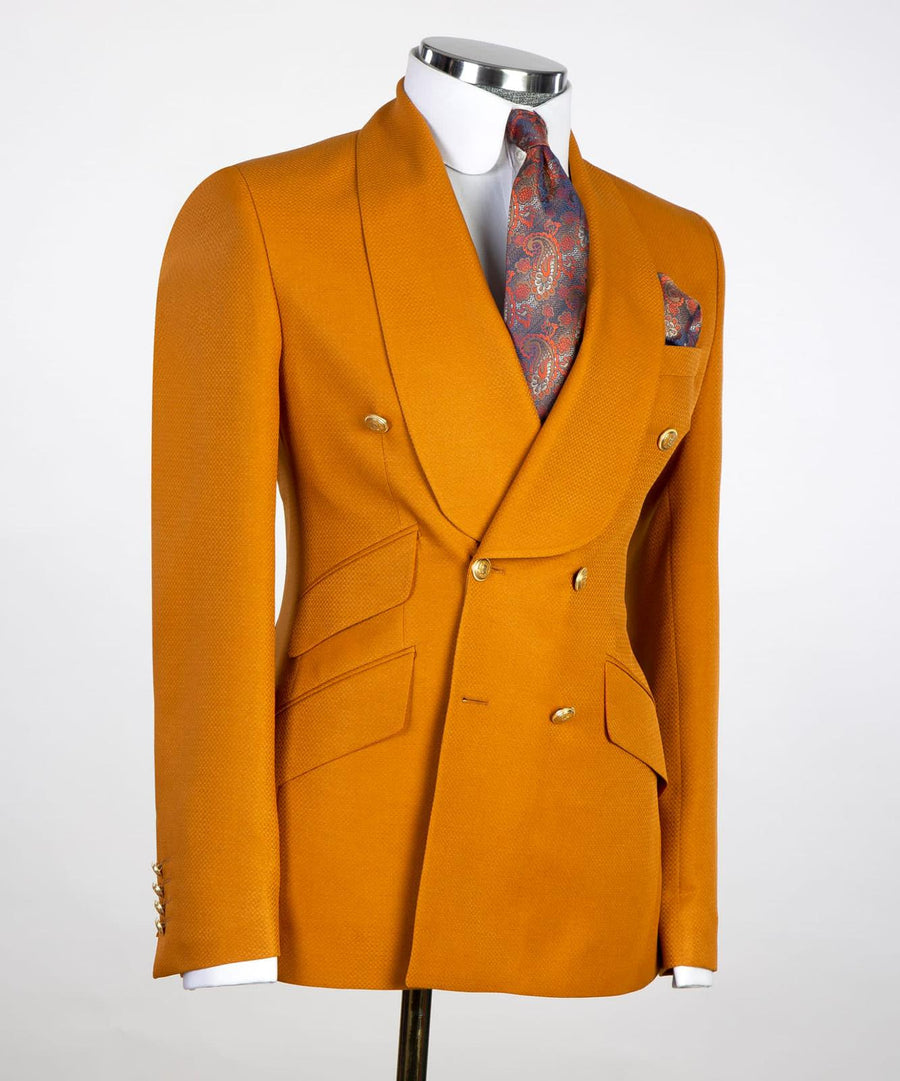 Paris Orange Double Breasted Suit