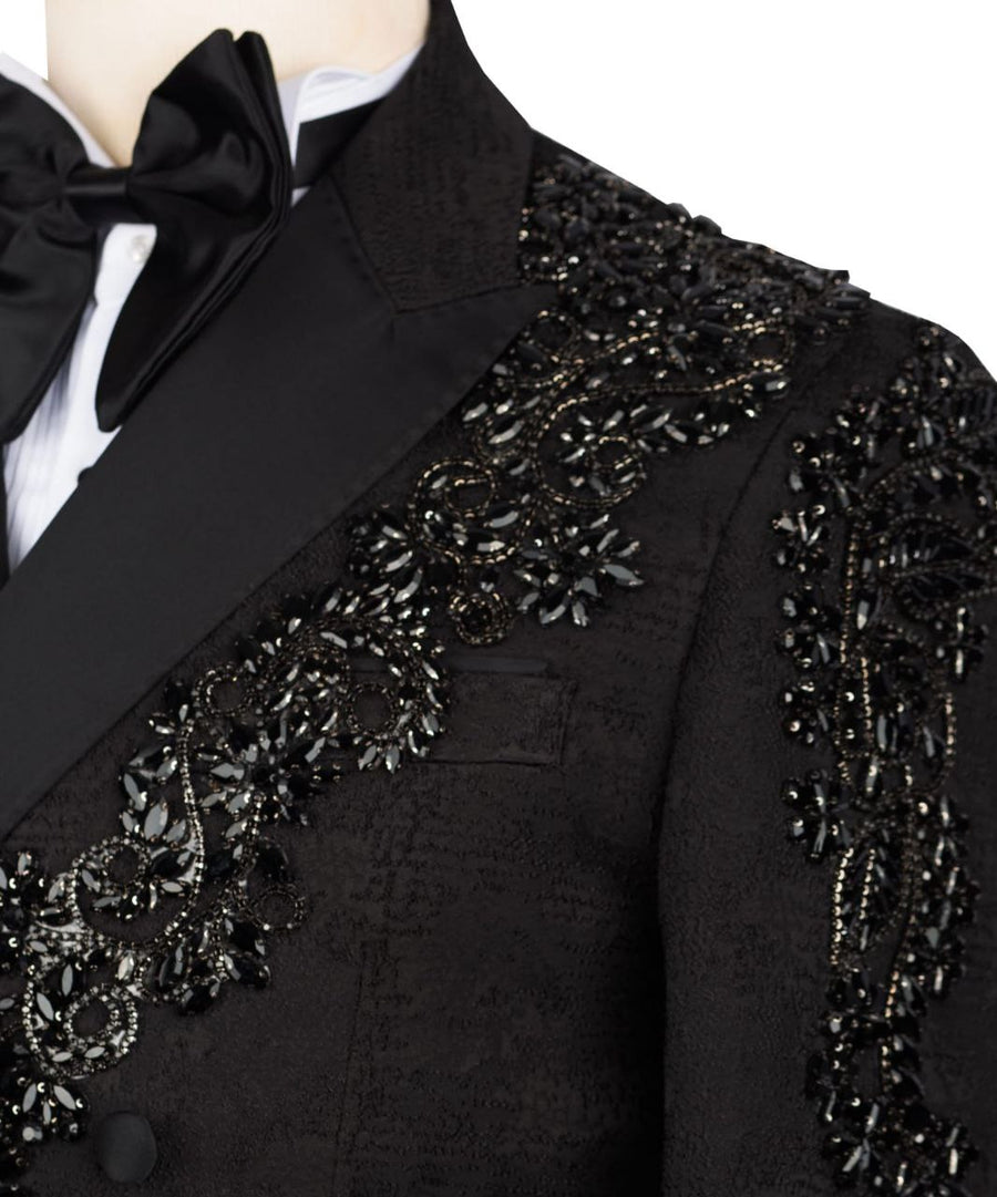 Black Laskin Double breasted Tuxedo