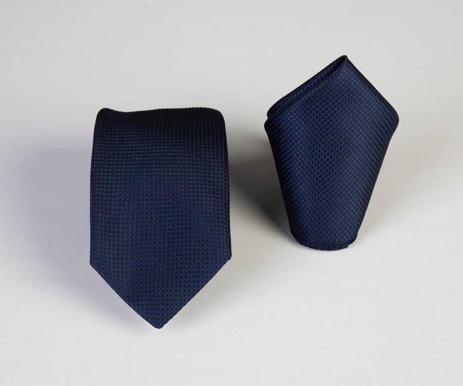 Blue black Tie & Pocket Squares