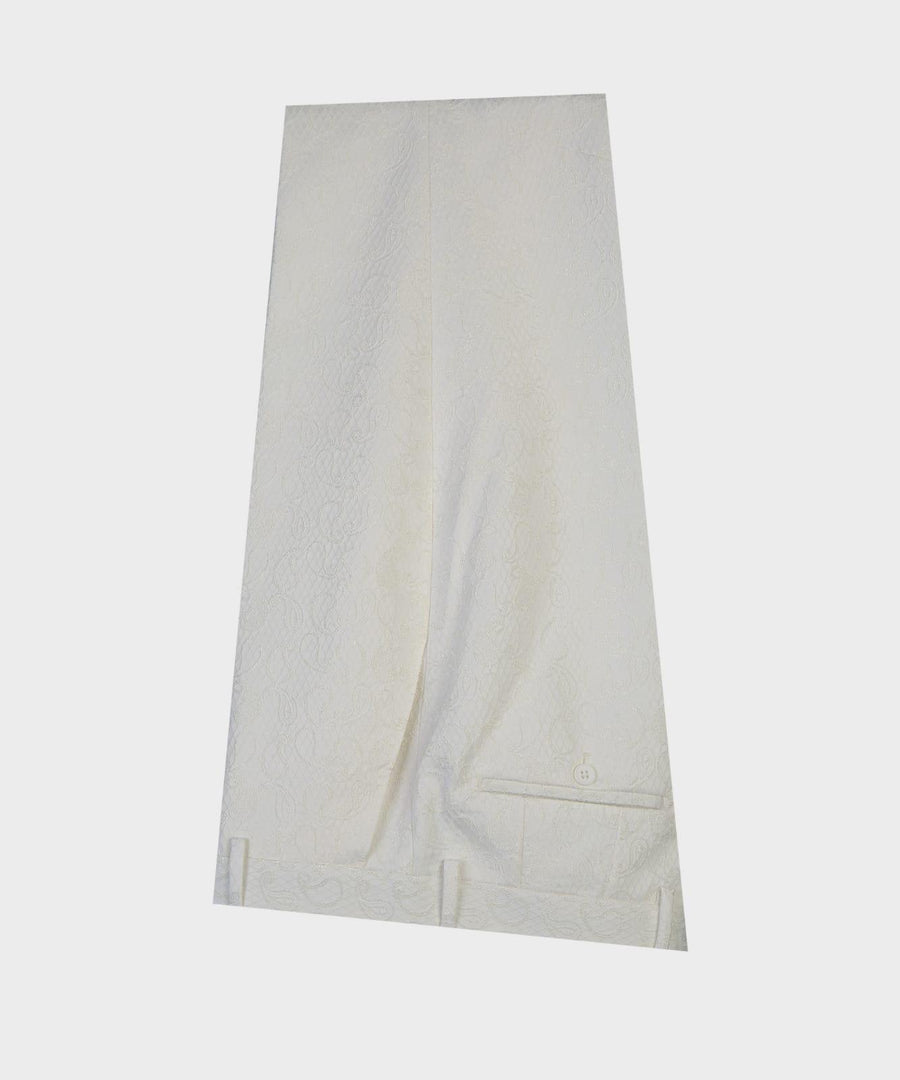 White cuslon 2 piece suit