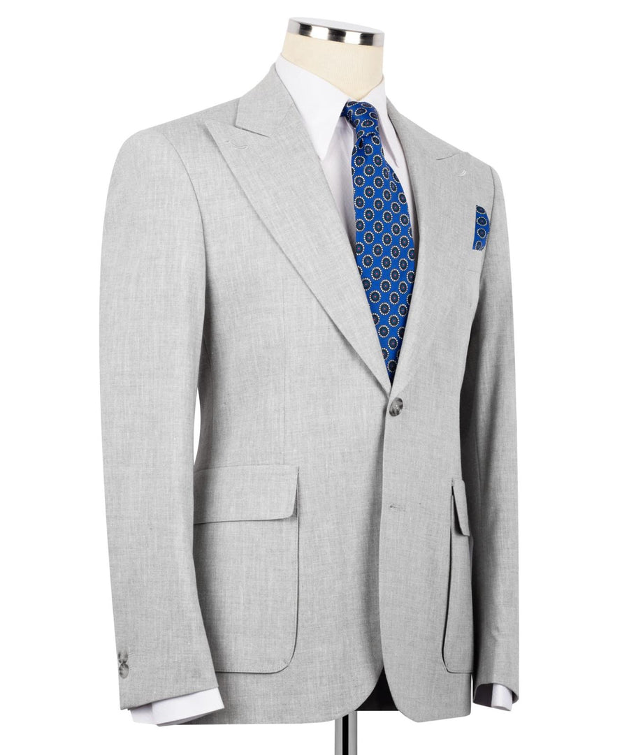 Grey linen 3P suit