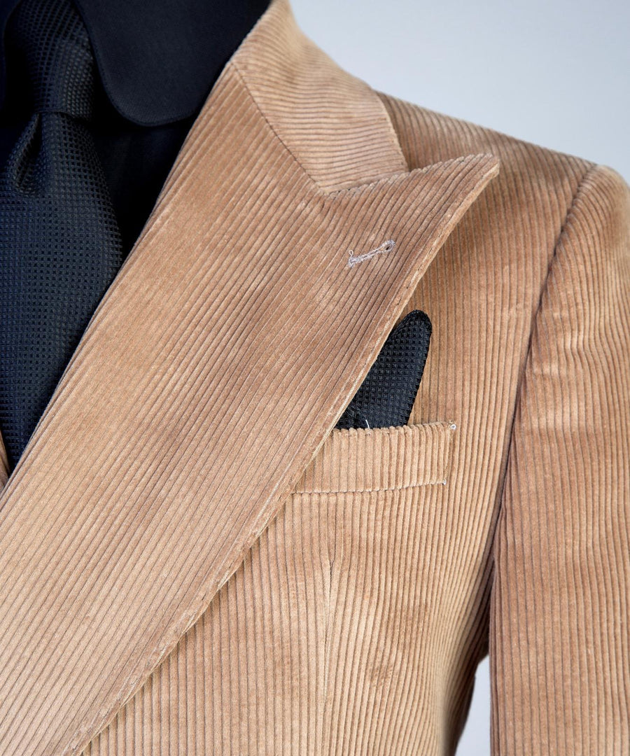 Brown corduroy double breasted