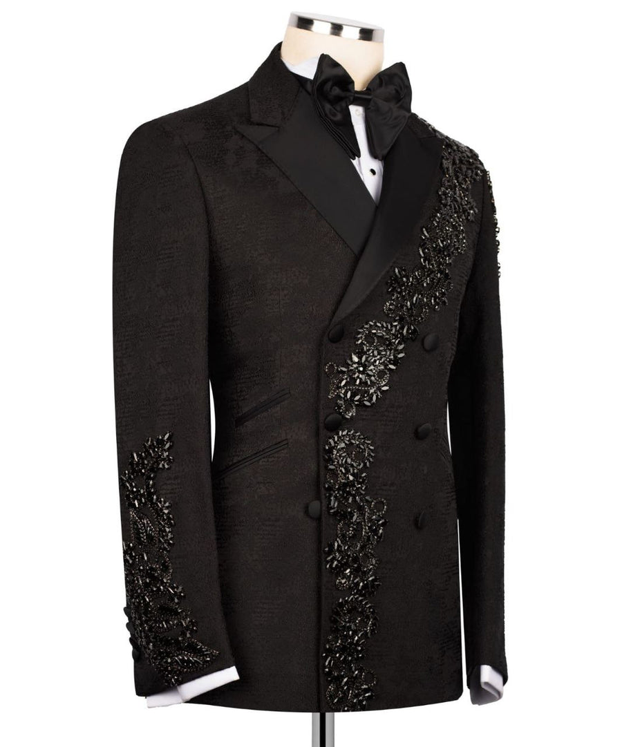 Black Laskin Double breasted Tuxedo
