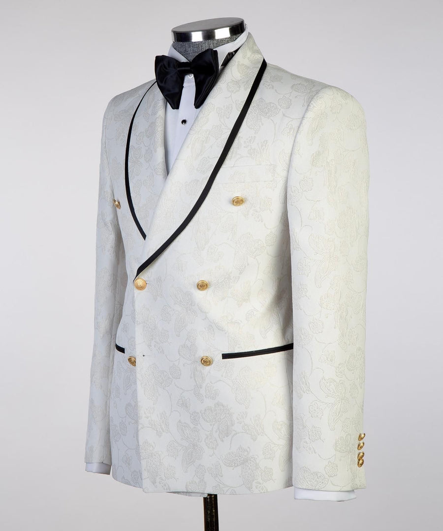 Suprême White Double breasted Tuxedo