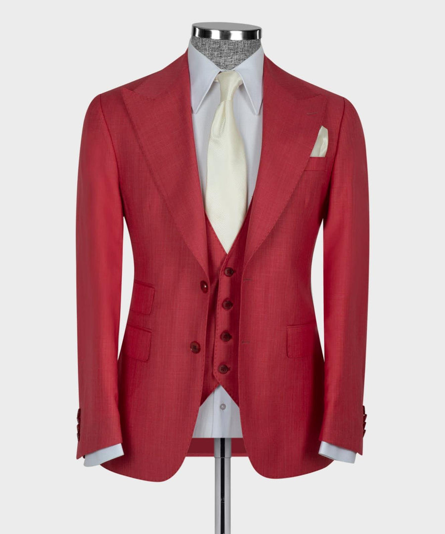 Crimson Red 3P Suit