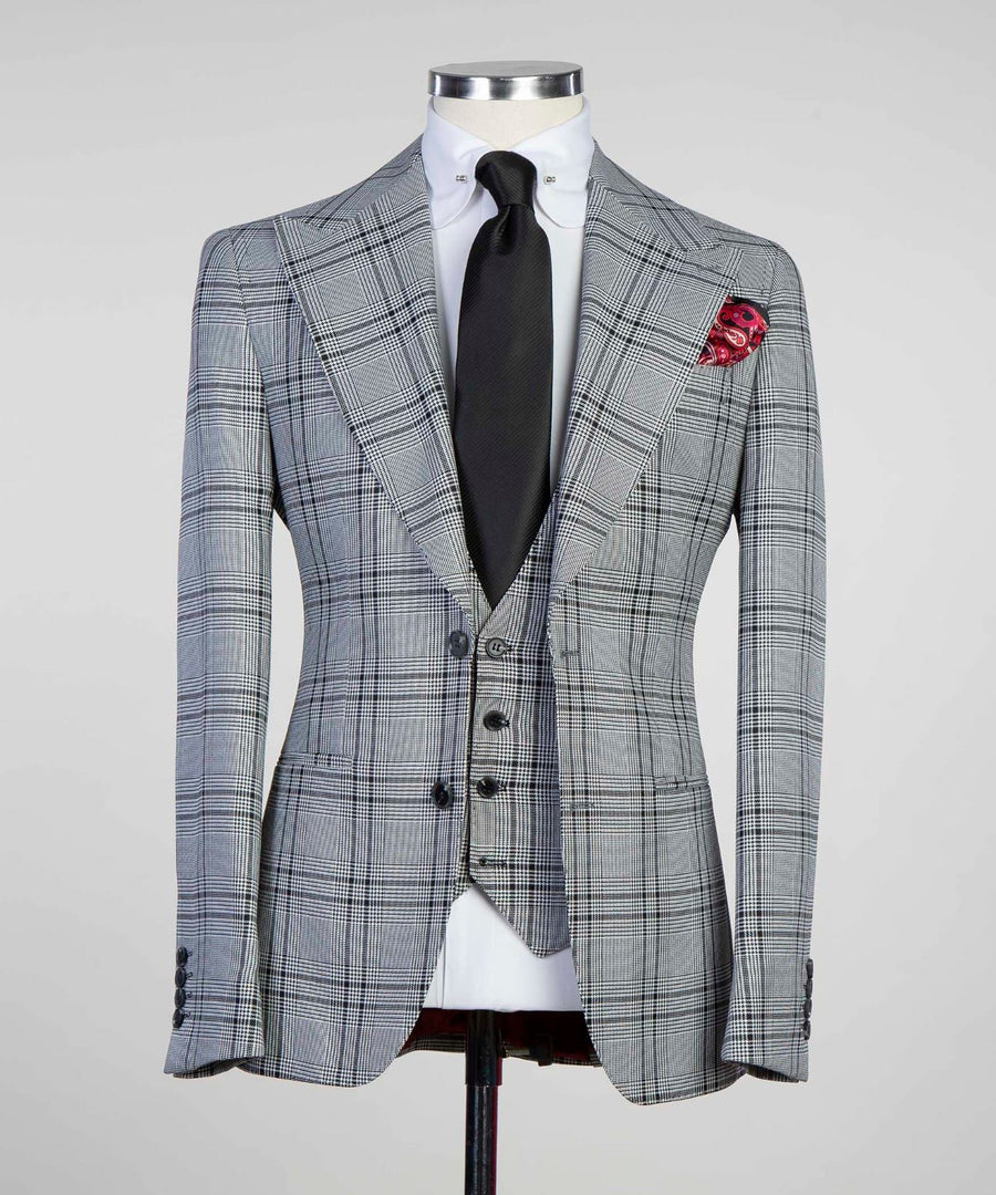 Patrice Checkered 3P Suit