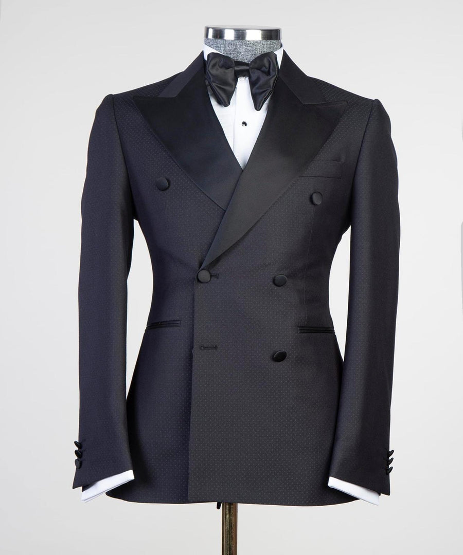 Black St Extremed Double Breasted Suit