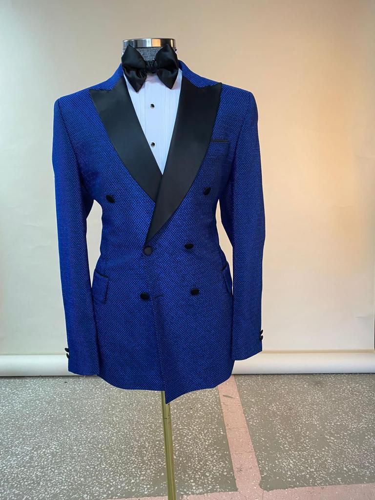 Royal blue Double Breasted Tuxedos